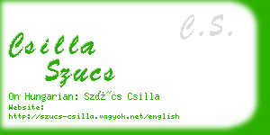 csilla szucs business card